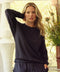 Cathy Boyfriend Feather Fleece Pullover