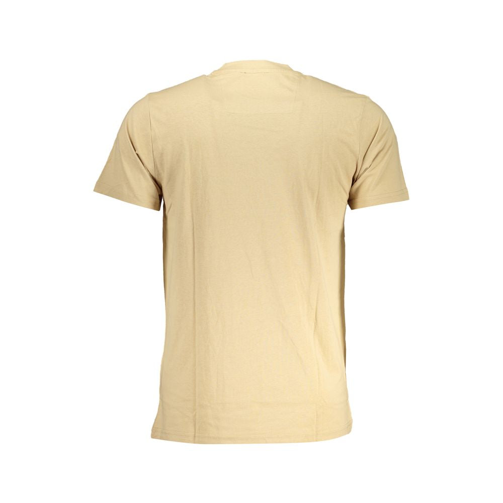 Cavalli Class Beige Cotton T-Shirt-Cavalli Class-M-Urbanheer