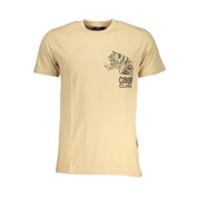 Cavalli Class Beige Cotton T-Shirt-Cavalli Class-M-Urbanheer