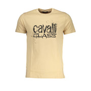 Cavalli Class Beige Cotton T-Shirt-Cavalli Class-XXL-Urbanheer