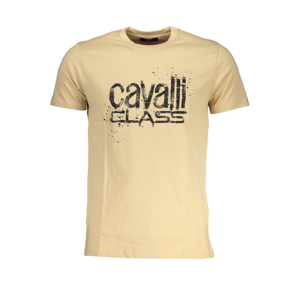 Cavalli Class Beige Cotton T-Shirt-Cavalli Class-XXL-Urbanheer