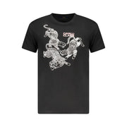 Cavalli Class Black Cotton Men T-Shirt-Cavalli Class-XXL-Urbanheer