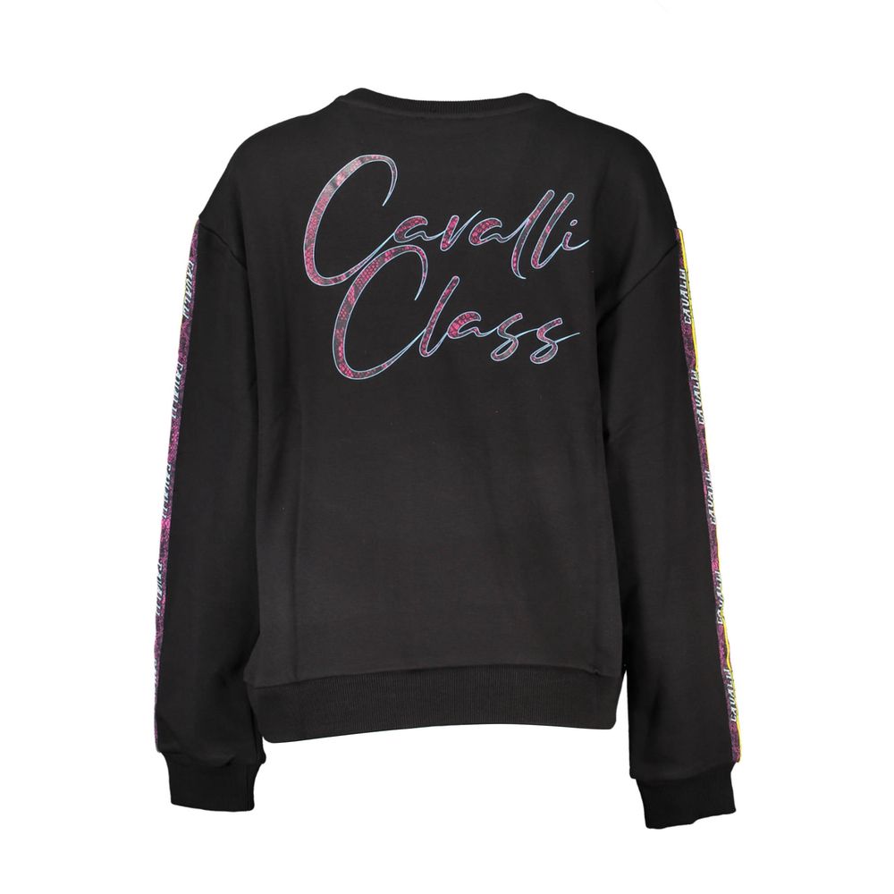 Cavalli Class Black Cotton Women Sweater-Cavalli Class-S-Urbanheer