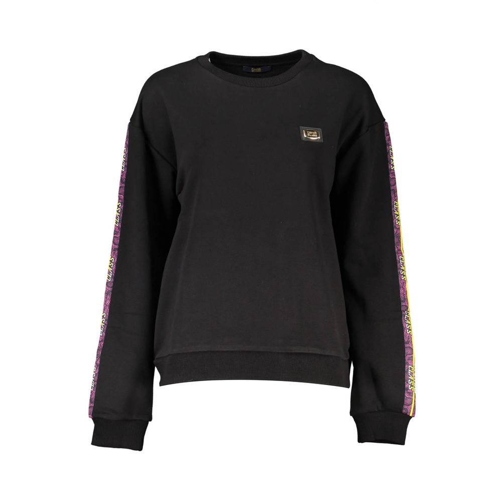Cavalli Class Black Cotton Women Sweater-Cavalli Class-S-Urbanheer