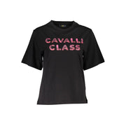 Cavalli Class Black Cotton Women Top-Cavalli Class-XS-Urbanheer