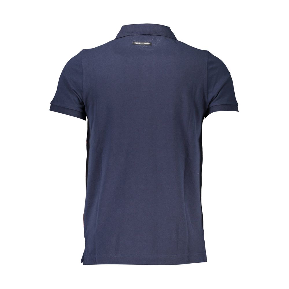 Cavalli Class Blue Cotton Men Polo Shirt-Cavalli Class-L-Urbanheer