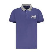 Cavalli Class Blue Cotton Men Polo Shirt-Cavalli Class-M-Urbanheer