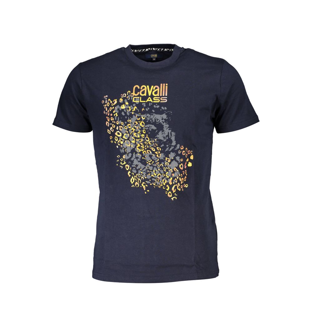 Cavalli Class Blue Cotton Men T-Shirt-Cavalli Class-XL-Urbanheer