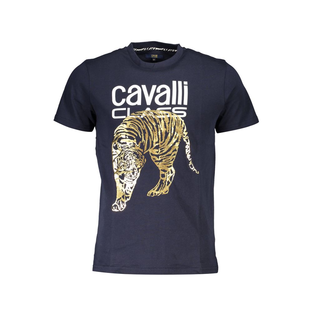 Cavalli Class Blue Cotton Men T-Shirt-Cavalli Class-XL-Urbanheer