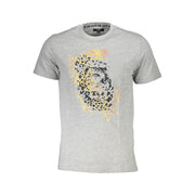 Cavalli Class Gray Cotton Men T-Shirt-Cavalli Class-L-Urbanheer