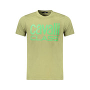 Cavalli Class Green Cotton Men T-Shirt-Cavalli Class-M-Urbanheer