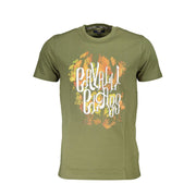 Cavalli Class Green Cotton Men T-Shirt-Cavalli Class-M-Urbanheer