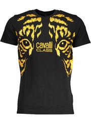Cavalli Class Men'S Short Sleeve T-Shirt Black-T-Shirt-CAVALLI CLASS-BLACK-L-Urbanheer