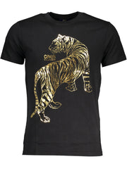 Cavalli Class Men'S Short Sleeve T-Shirt Black-T-Shirt-CAVALLI CLASS-BLACK-L-Urbanheer
