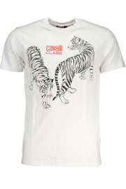 Cavalli Class Men'S Short Sleeved T-Shirt White-T-Shirt-CAVALLI CLASS-WHITE-L-Urbanheer