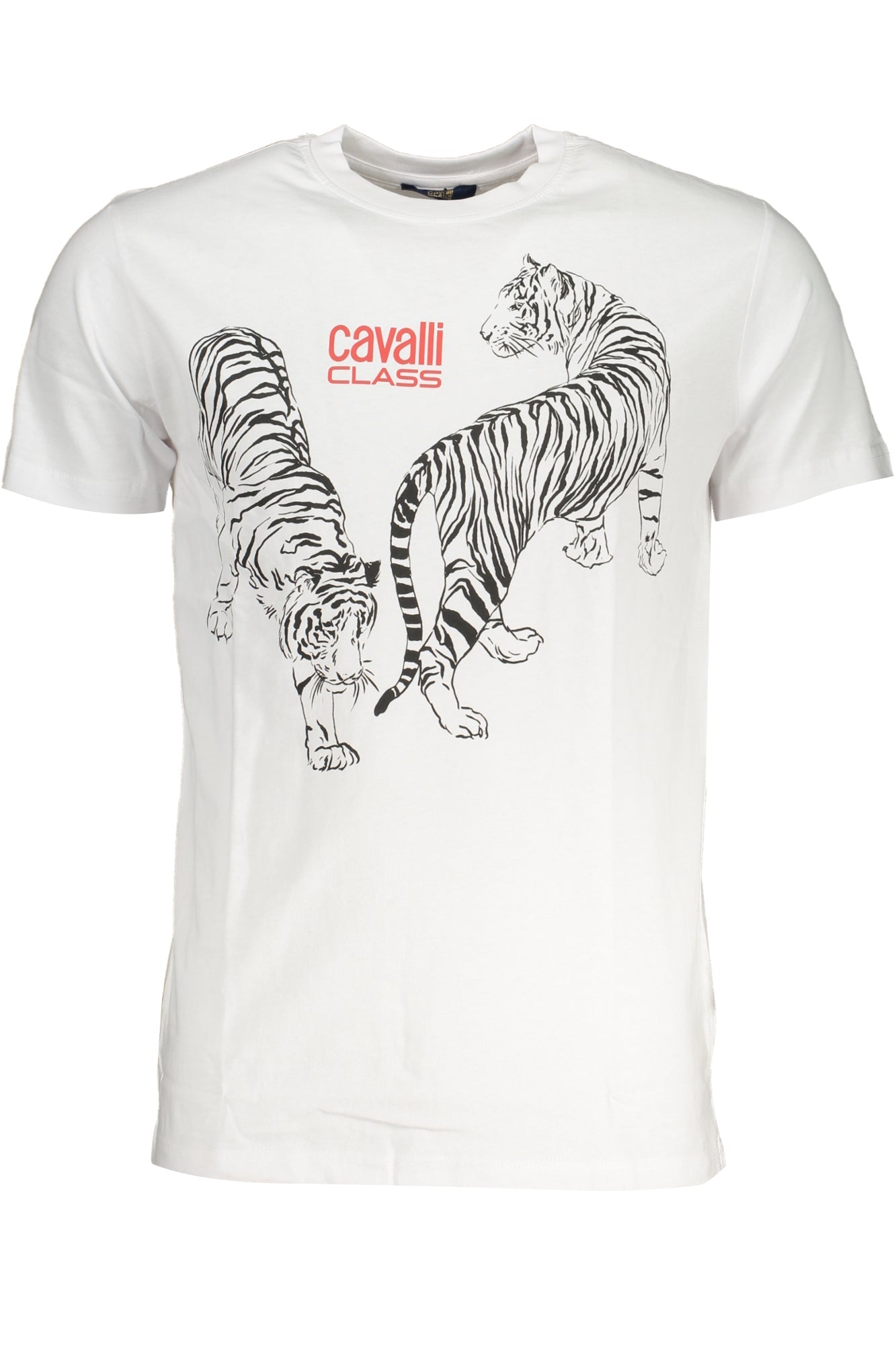 Cavalli Class Men'S Short Sleeved T-Shirt White-T-Shirt-CAVALLI CLASS-WHITE-L-Urbanheer