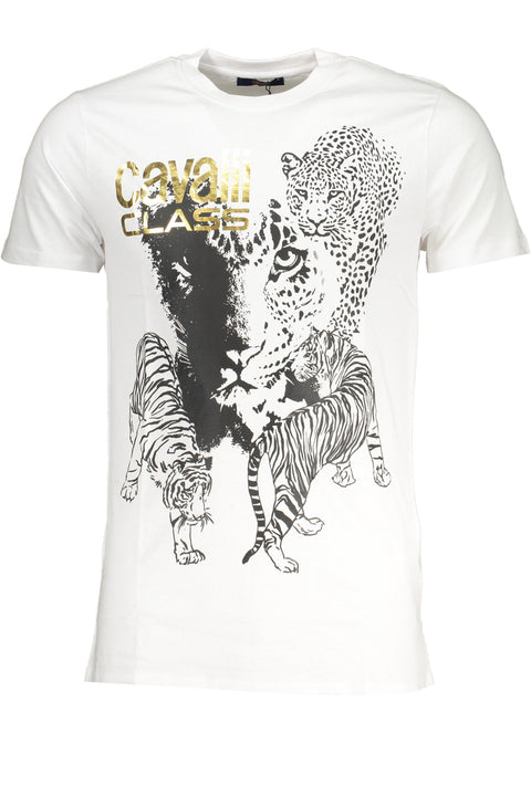 Cavalli Class Men'S Short Sleeved T-Shirt White-T-Shirt-CAVALLI CLASS-WHITE-L-Urbanheer