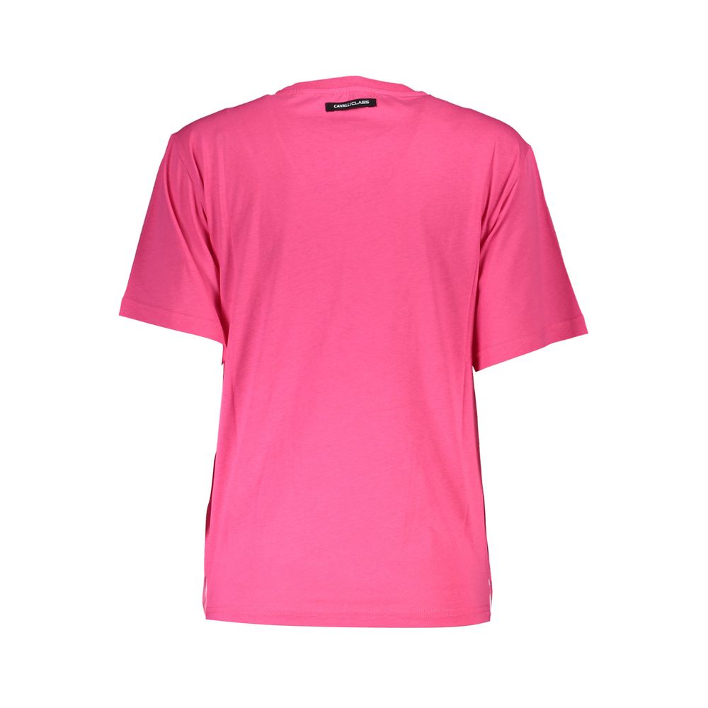 Cavalli Class Pink Cotton Women TShirt-Cavalli Class-XS-Urbanheer