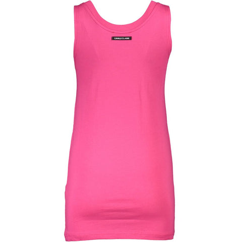 Cavalli Class Pink Cotton Women Tank Top-Cavalli Class-XS-Urbanheer