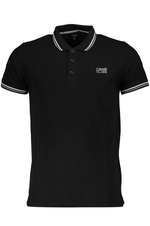 Cavalli Class Polo Short Sleeve Man Black Success-Clothing - Men-CAVALLI CLASS-XL-Urbanheer