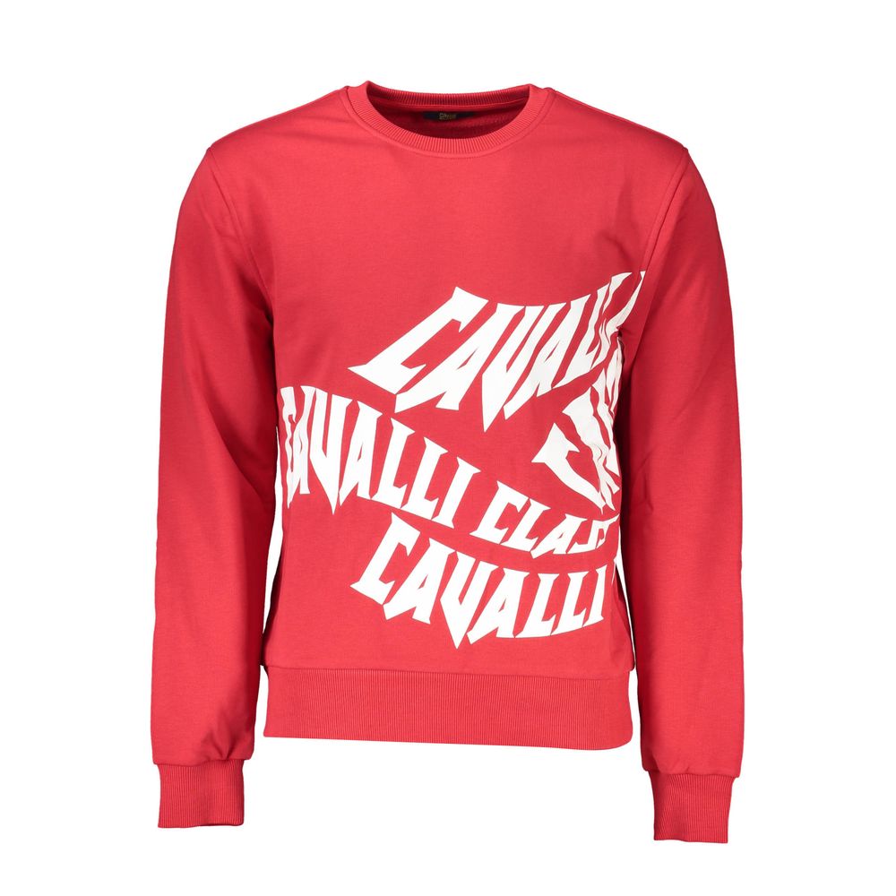 Cavalli Class Red Cotton Men Sweater-Cavalli Class-S-Urbanheer