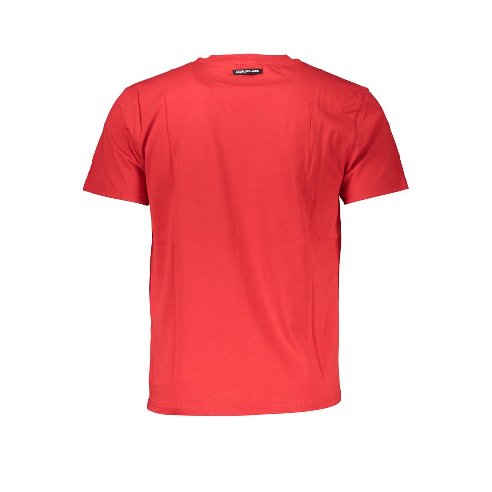 Cavalli Class Red Cotton Men T-Shirt-Cavalli Class-M-Urbanheer