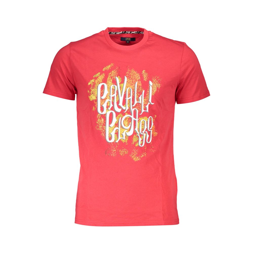 Cavalli Class Red Cotton Men T-Shirt-Cavalli Class-M-Urbanheer