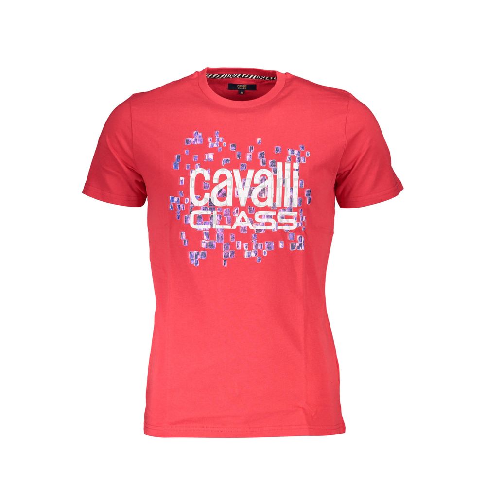 Cavalli Class Red Cotton Men T-Shirt-Cavalli Class-L-Urbanheer