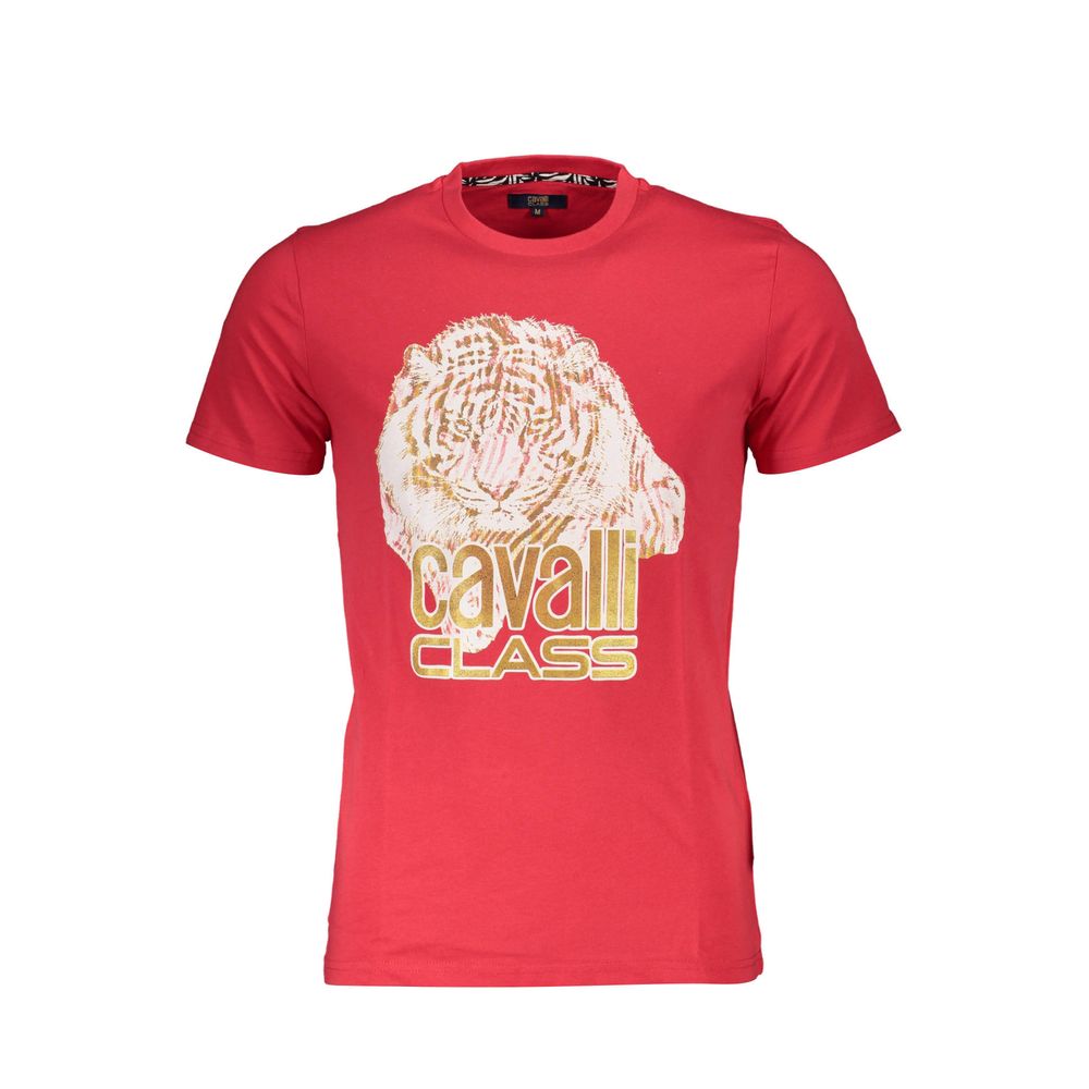 Cavalli Class Red Cotton Men TShirt-Cavalli Class-L-Urbanheer