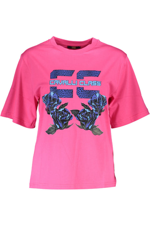 Cavalli Class Regular Fit Short Sleeve T-shirt Pink