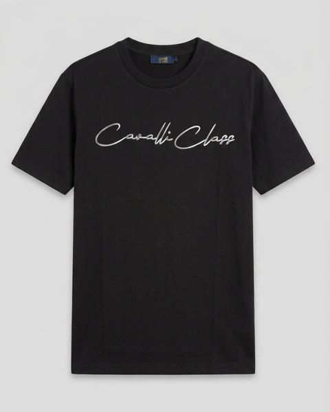 Cavalli Class Short Sleeve T-shirt Black/White Logo