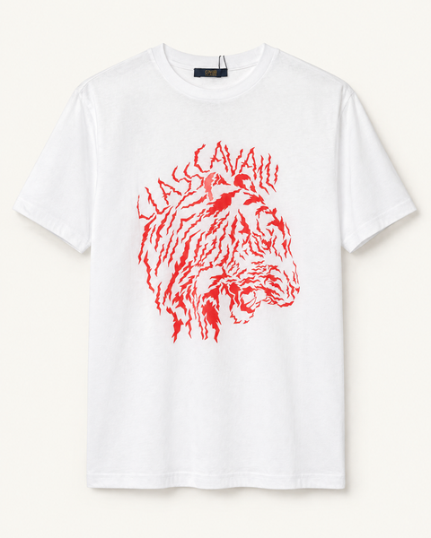 Cavalli Class T-shirt White/Orange
