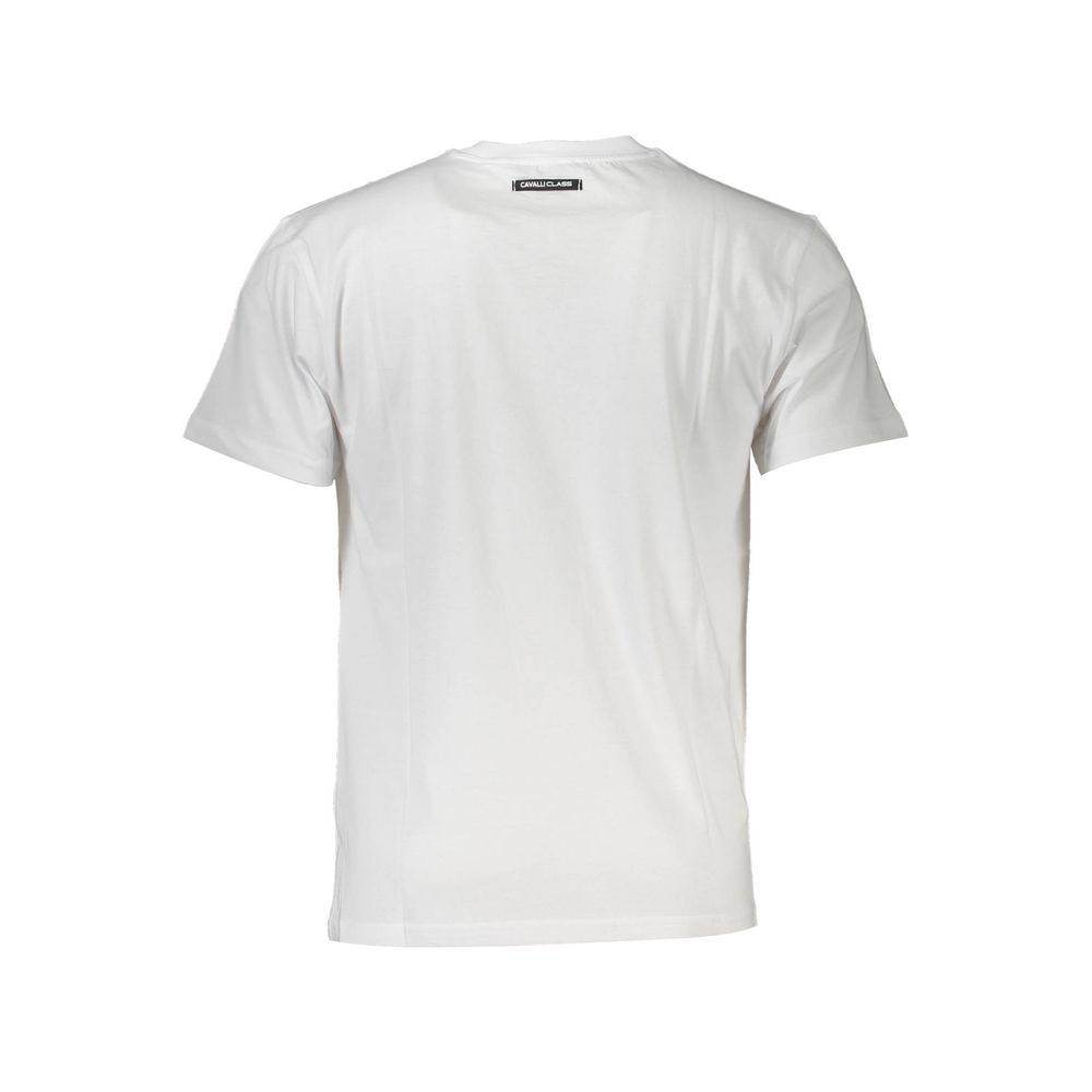 Cavalli Class White Cotton Men T-Shirt-Cavalli Class-L-Urbanheer