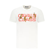 Cavalli Class White Cotton Men T-Shirt-Cavalli Class-M-Urbanheer