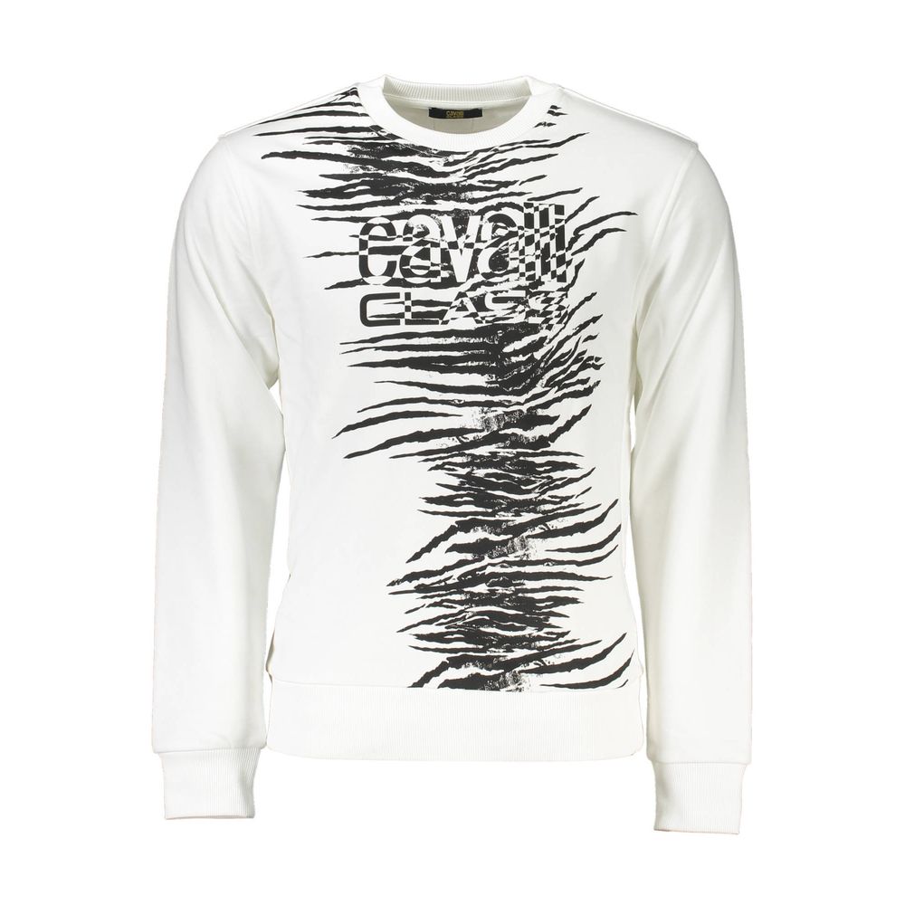Cavalli Class White Cotton Sweater-Cavalli Class-M-Urbanheer