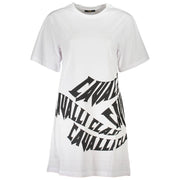 Cavalli Class White Cotton Women Dress-Cavalli Class-XS-Urbanheer