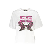 Cavalli Class White Cotton Women T-Shirt