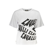 Cavalli Class White Cotton Women T-Shirt-Cavalli Class-L-Urbanheer