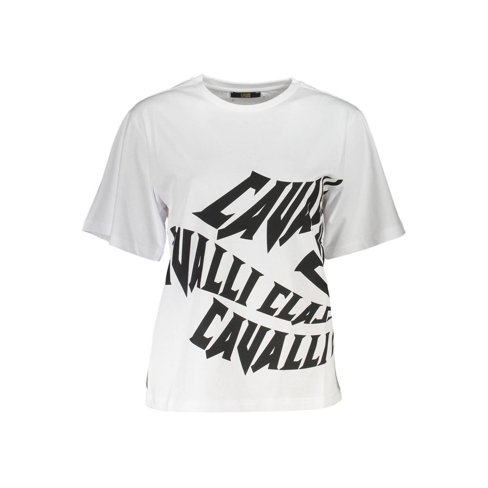 Cavalli Class White Cotton Women T-Shirt-Cavalli Class-L-Urbanheer