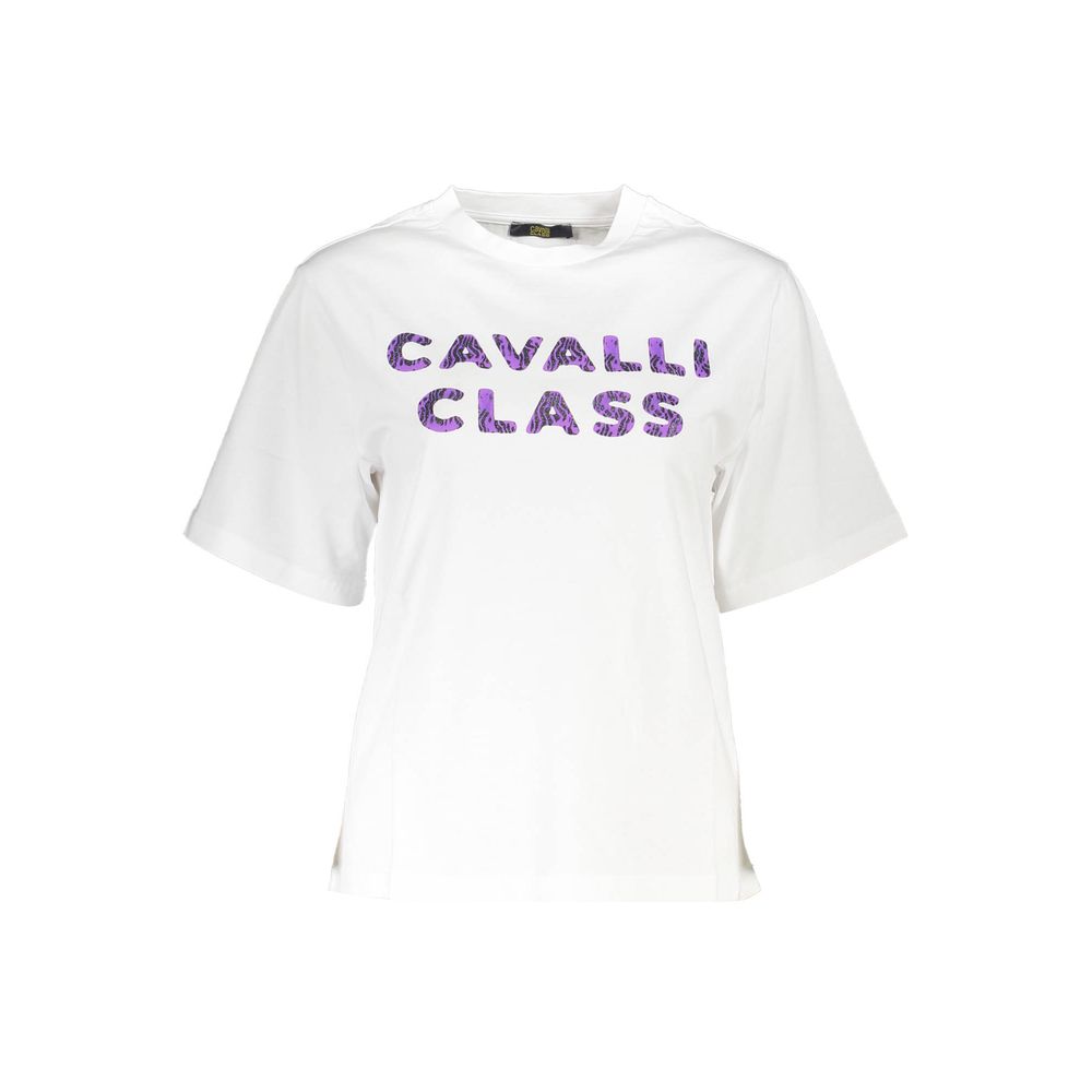 Cavalli Class White Cotton Women T-Shirt-Cavalli Class-XS-Urbanheer
