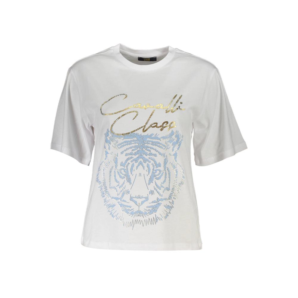 Cavalli Class White Cotton Women Top-Cavalli Class-XS-Urbanheer