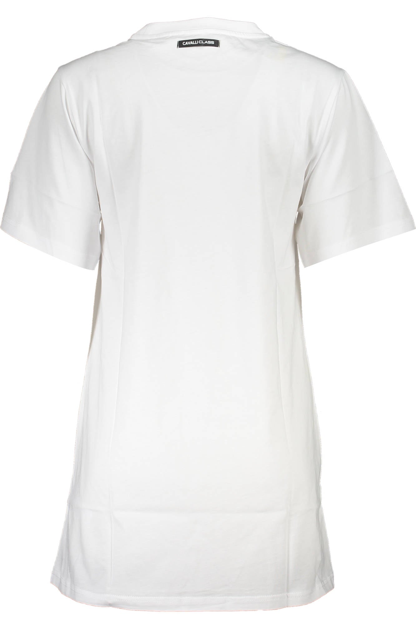 Cavalli Class Women's Short Dress White-T Shirt Dress-CAVALLI CLASS-Medium-Urbanheer