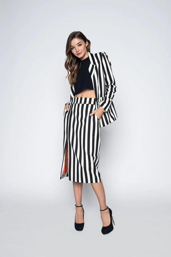 Cd Coco Blazer-Blazer-Christina Dienst-XS-Black / White-Urbanheer