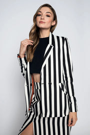 Cd Coco Blazer-Blazer-Christina Dienst-XS-Black / White-Urbanheer