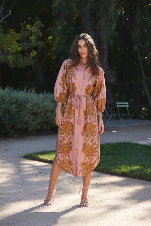 Cecilia Shirt Dress-Dress-Hermoza-M-Dusty Rose-Urbanheer