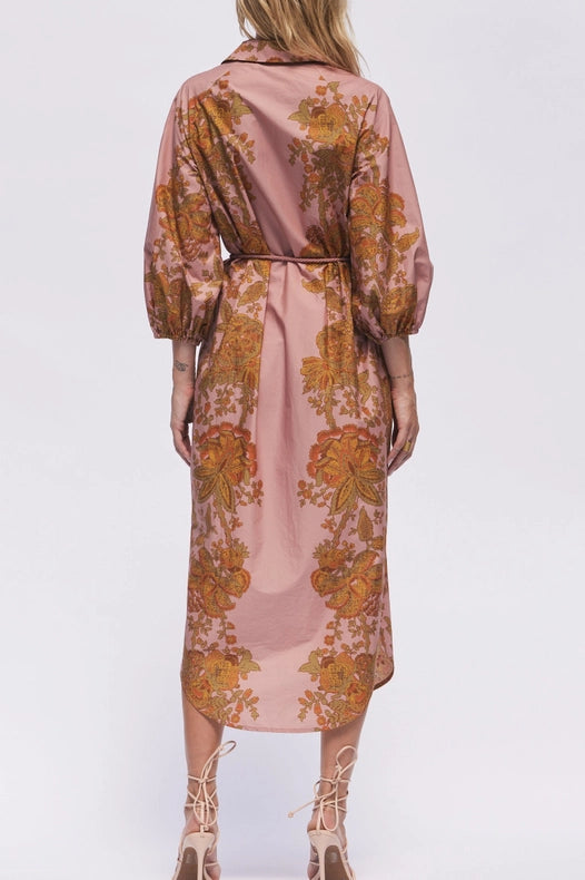 Cecilia Shirt Dress-Dress-Hermoza-M-Dusty Rose-Urbanheer