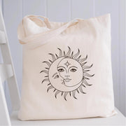 Celestial Canvas Tote Bag The Sun And Moon-Bag-P E T I T R U E-16"W x 14"H x 3"D-Urbanheer