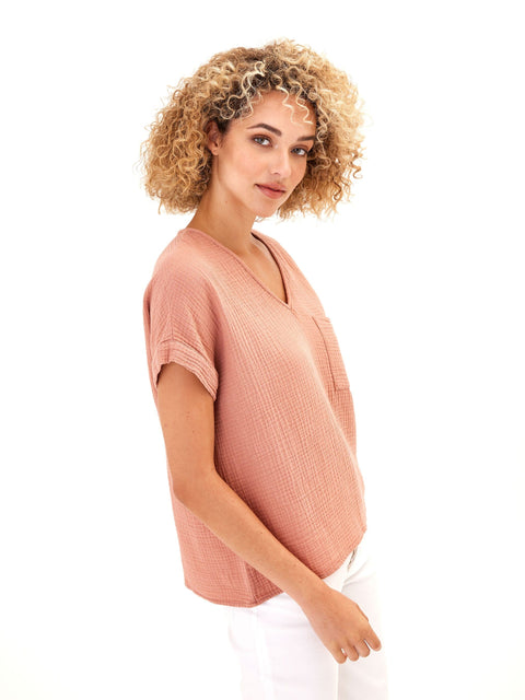 Celia Gauze Top
