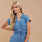 Chambray Collared Button Down Belted Midi Dress-Dress-Blu Pepper-S-CHAMBRAY-Urbanheer