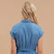 Chambray Collared Button Down Belted Midi Dress-Dress-Blu Pepper-S-CHAMBRAY-Urbanheer